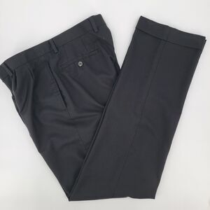 Lauren Ralph Lauren Mens Black Pleat Front Cuff Hem Dress Pants 34Wx34L